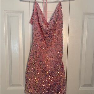 Lucy in the Sky Glittering Pink Sequin Dress